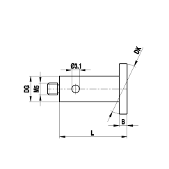 M5 Ø15 мм диск из высокопрочной стали, 1 мм толщина, L 40 мм, для систем ZEISS A-5555-0124
